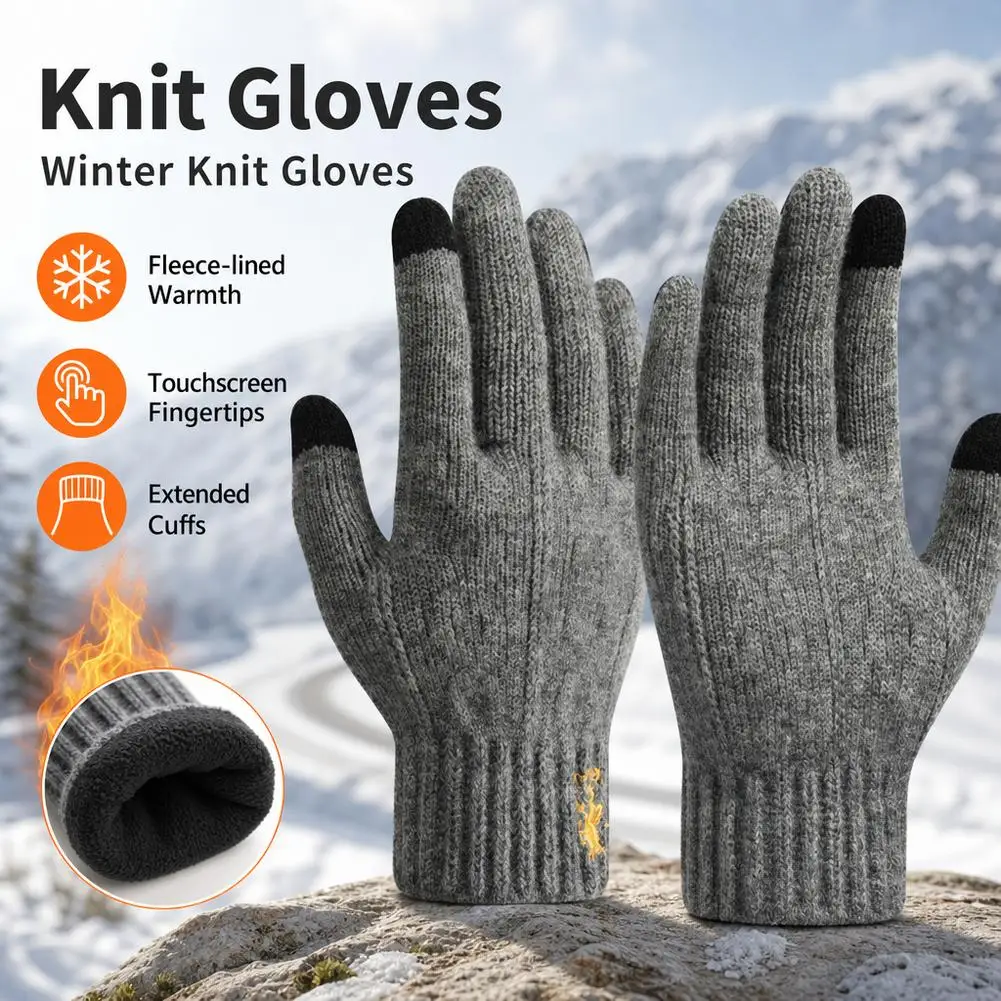 Осенне-зимние вязаные перчатки – обзор и цена Wool Glove Lined