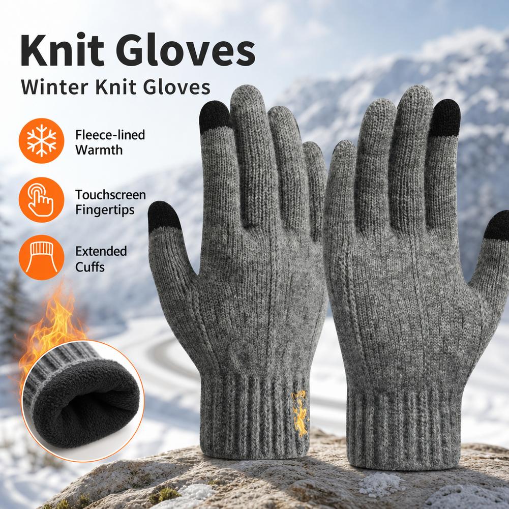 Мужские термошерстяные вязаные – обзор и цена Wool Glove Lined